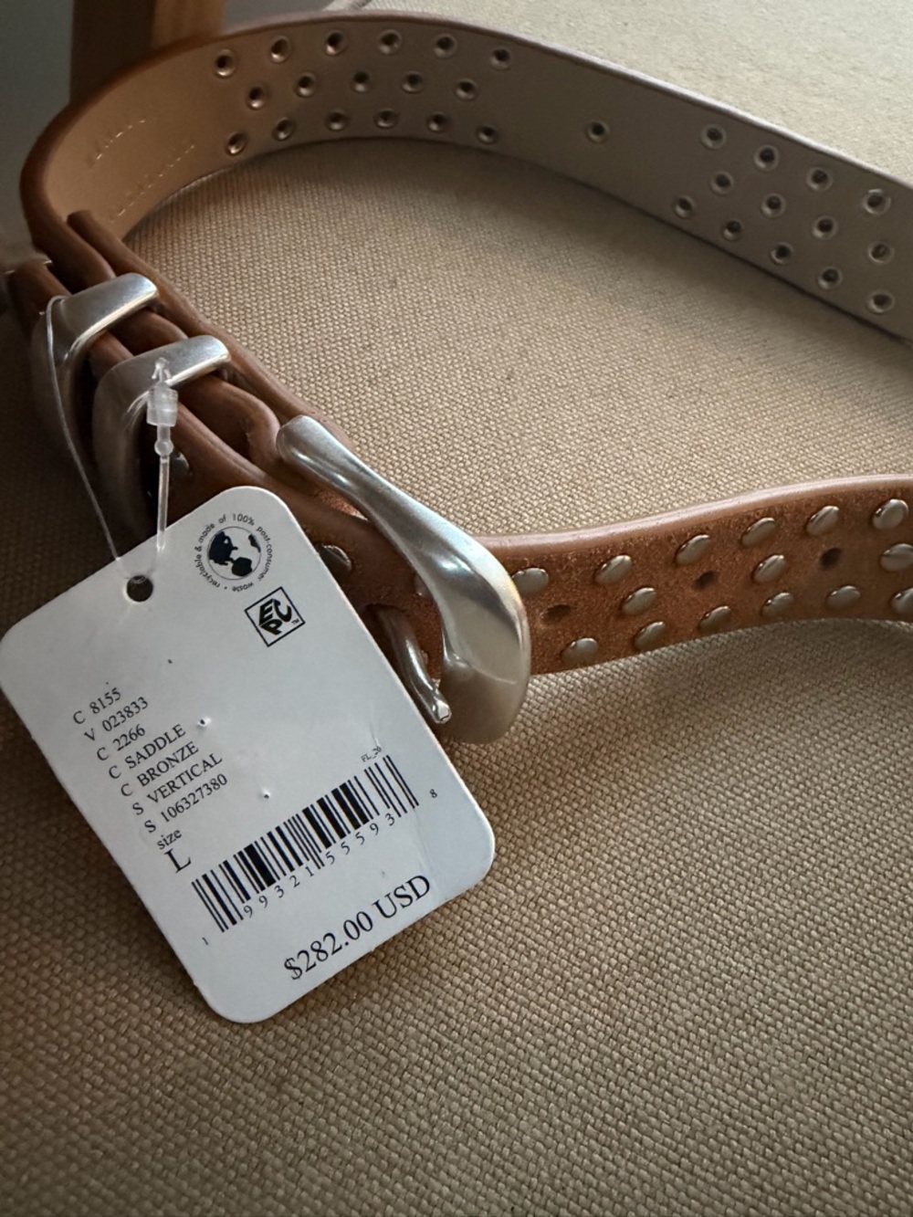 Free People Texas Rose Pocket Belt 🔥 By Understated Leather. Size L - Picture 4 of 5